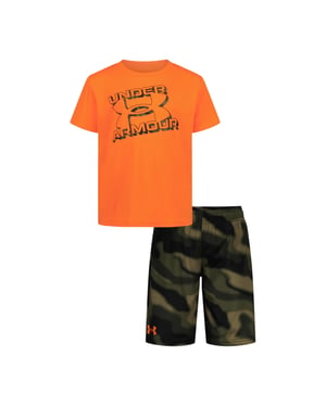 Under Armour - "Tech" T-Shirt und Shorts für Jungen (Orange)