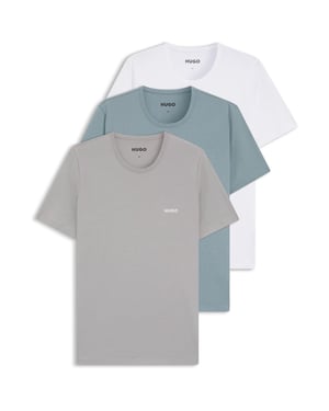 Hugo - Schlafanzug-Oberteil für Herren (3er-Pack) (Weiß/Blau/Grau)
