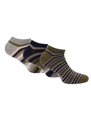 Lee - Liner Socken für Herren/Damen Unisex (3er-Pack) (Braun/Schwarz/Grau)
