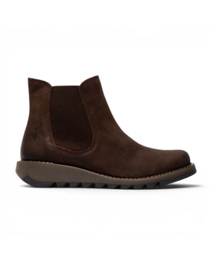 Fly London Womens Braune Chelsea Wildleder-Knöchelstiefel – SALV195