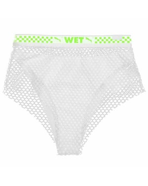 Puma x Rihanna Fenty Damen Bikinislip mit weißem Netzbesatz