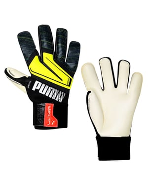 Puma Ultra Grip 1 Hybrid Pro Herren Schwarz/Gelb Torwarthandschuhe