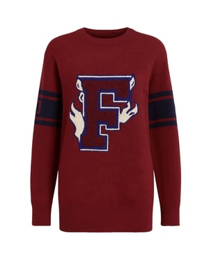 Puma x Rihanna Fenty Varsity Letter Damen Burgunder Sweatshirt