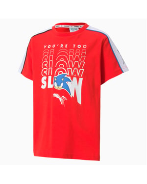 Puma x Sega Kinder Rotes T-Shirt