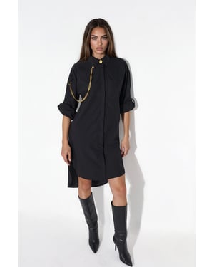 Oversized Mini-Hemd Kleid
