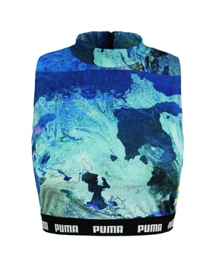 Puma x Central Saint Martins AOP Damen Blau Crop Top