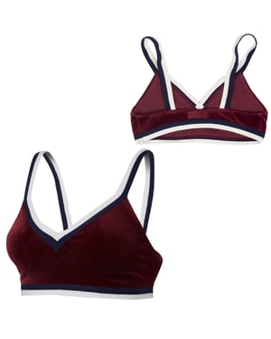 Puma x Rihanna Fenty Velours Damen Burgunder Crop-Top