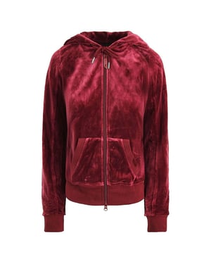 Puma x Rihanna Fenty Langarmburgunder Damen Velours Trackjacke 575837 02