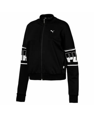 Puma Rebel Damen schwarze Trainingsjacke
