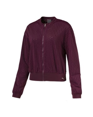 Puma Luxe Damen Cardigan in Burgunderrot