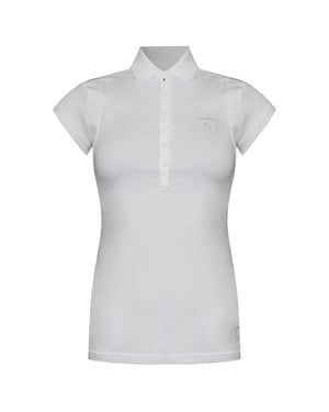 Puma x Scuderia Ferrari Damen Weißes Polohemd