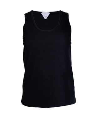 Bottega Veneta, geripptes Tanktop in Schwarz
