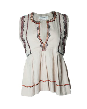 Isabel Marant Etoile, besticktes beiges Top