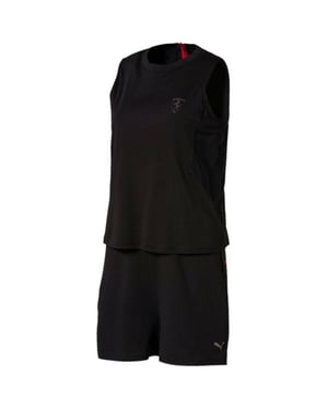Puma x Scuderia Ferrari Damen Schwarz Jumpsuit