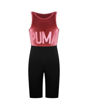 Puma Aktiver Damen Jumpsuit Schwarz/Burgunder