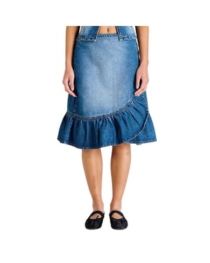 The Ragged Priest - "Gail" Rock für Damen, Denim (Dreckig Gewaschen)