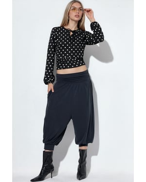Damen Modal-Polyester Capri Salwar-Hosen