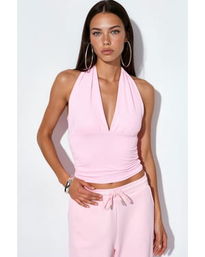 Tailliertes Halterneck-Top