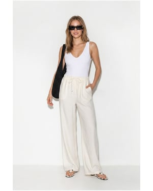 Damen-Hosen mit weitem Bein aus Krepp