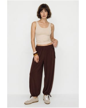 Damen Knöchellange Salwar-Hosen mit Bindegürtel