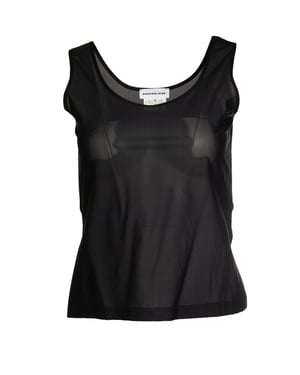 Mugler, transparentes Top in Schwarz
