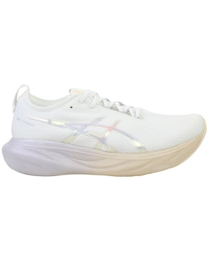 Asics Gel-Nimbus 25 Jubiläum Damen Weiße Laufschuhe