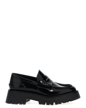 Alexander Wang Schwarze Rindsleder Slipper