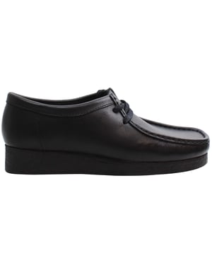 Clarks Wallabee Damen schwarze Stiefel
