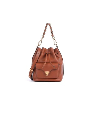 Coccinelle Eimer Tasche Cognac