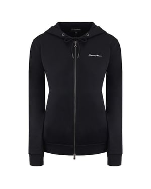 Emporio Armani Logo Damen Schwarz Trackjacke