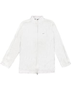 Vintage Nike Herren Weiß Satin Bomberjacke