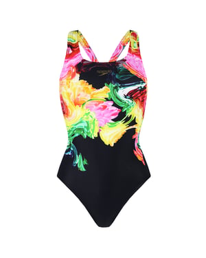 Speedo ColourBlend Blumenplatzierung Digital Powerback Damen Schwimmanzug