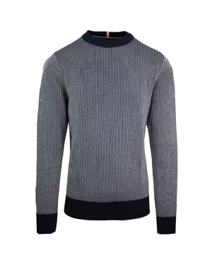 Tommy Hilfiger Vertikal Gestreifter Herren Navy Pullover