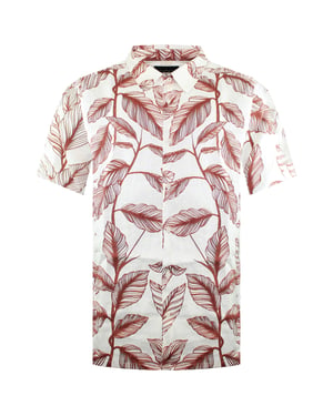 Ted Baker Tagus Herren Leinenhemd mit Blattdruck