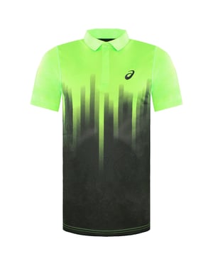 Asics Resolution Herren Schwarz/Grün Polo-Shirt