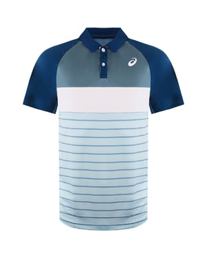 Asics Court Herren Blau Tennis Poloshirt