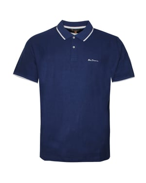 Ben Sherman Herren Polo-Shirt mit farbigem Kragen in Blau