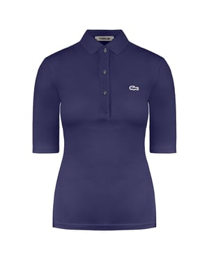 Lacoste Logo Damen Lila Poloshirt