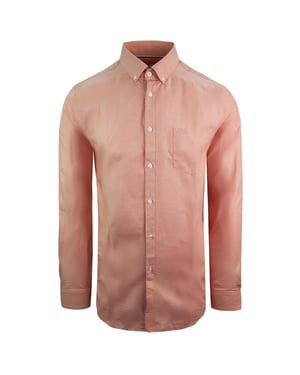 Lacoste Gewebtes Regular Fit Herren Pinkes Hemd