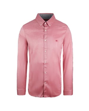 Lacoste Slim Fit Herren Rosa Oxford Hemd