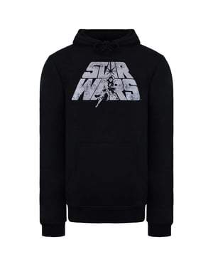 Star Wars Retro Logo Herren Schwarz Hoodie