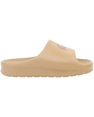 Lacoste Serve Slide 2.0 223 1 CFA Damen Braun Pantoletten