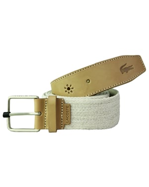 Lacoste Gewebter Damenbrauner Naturgürtel