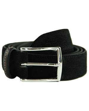 Eden Park Paris Wildleder Herren Schwarz Gürtel