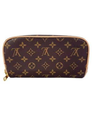 Louis Vuitton Monogram Kulturbeutel aus braunem Leder