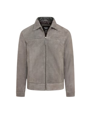 Herren Stone Goat Wildleder-Harrington-Bikerjacke – Berlin