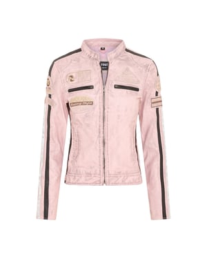 Damen-Biker-Rennabzeichen Pink Lederjacke – Eastleigh