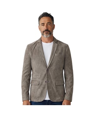 Herren italienische graue Wildlederjacke – Trabzon