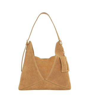 Dune London - Schultertasche, Wildleder (Hellbraun)