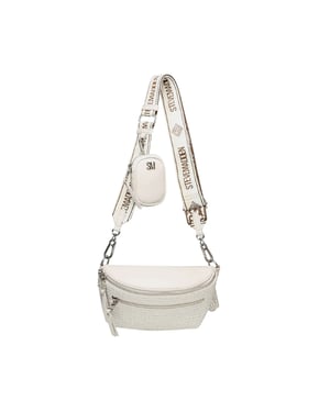 Steve Madden - "Bclarkes" Umhängetasche, Mit Stollen, Alltag (Knochen/Silber)
